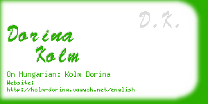 dorina kolm business card